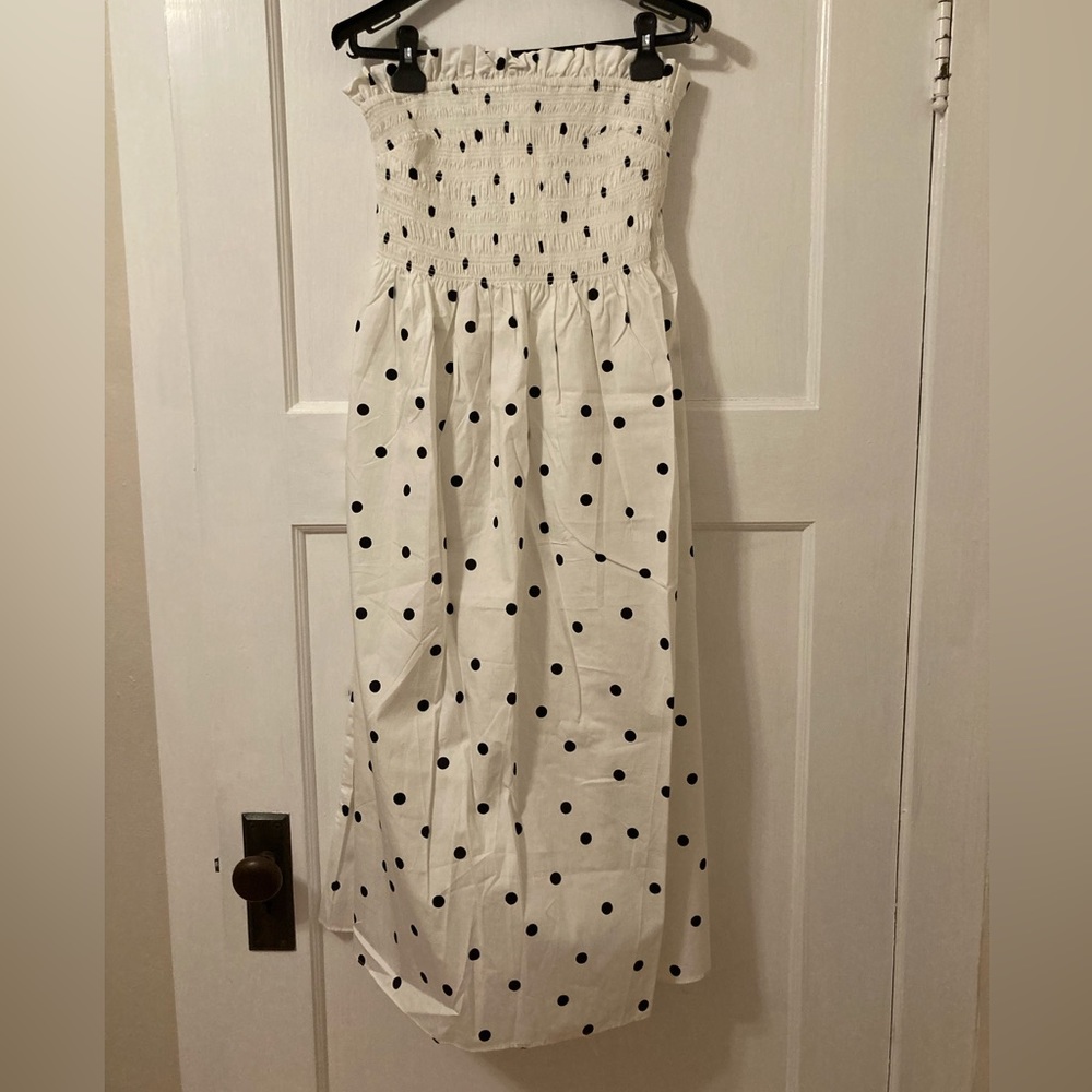 H&M polka dot smocked dress